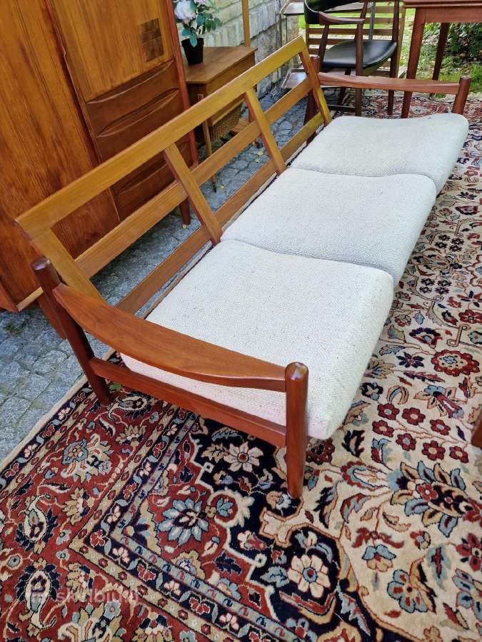 Vintažinė mid century tikmedžio sofa ,foteliai - nuotraukos Nr. 17