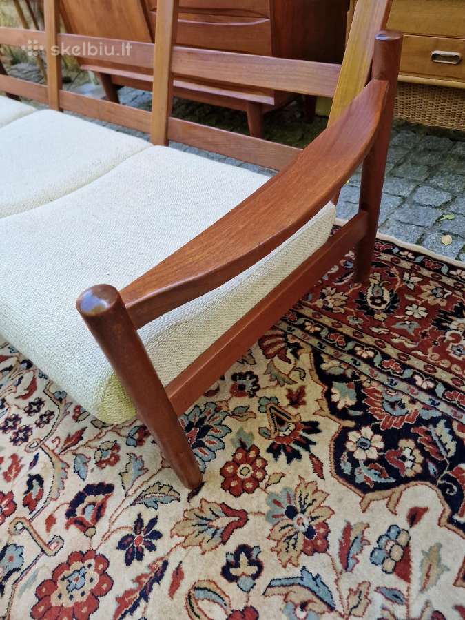 Vintažinė mid century tikmedžio sofa ,foteliai - nuotraukos Nr. 20