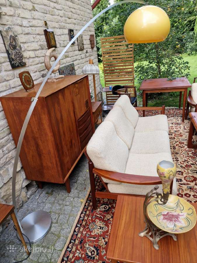 Vintažinė mid century tikmedžio sofa ,foteliai - nuotraukos Nr. 23