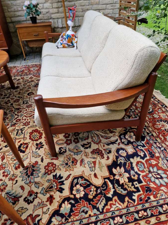 Vintažinė mid century tikmedžio sofa ,foteliai - nuotraukos Nr. 35