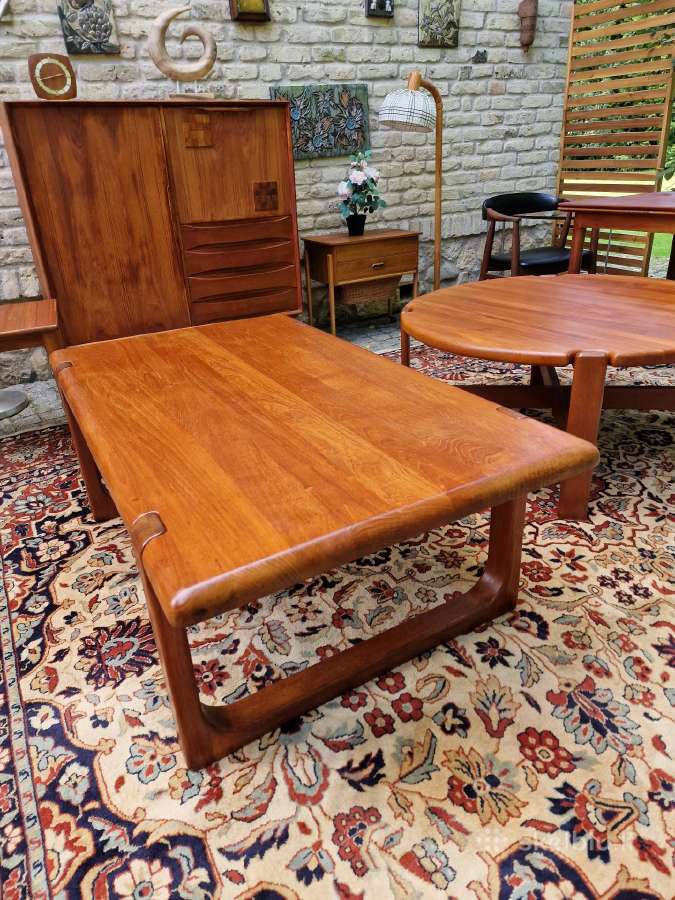 Vintažinis mid century autorinis tiko kavos stalas - nuotraukos Nr. 5
