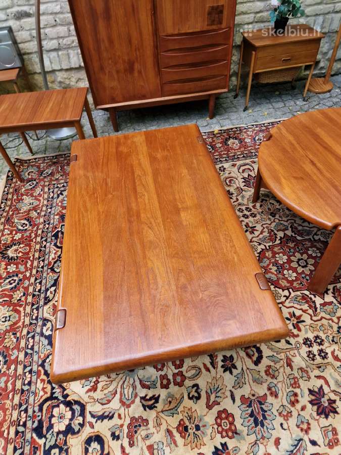 Vintažinis mid century autorinis tiko kavos stalas - nuotraukos Nr. 22