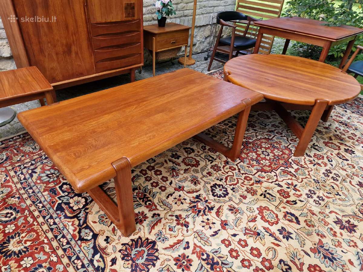 Vintažinis mid century autorinis tiko kavos stalas - nuotraukos Nr. 26