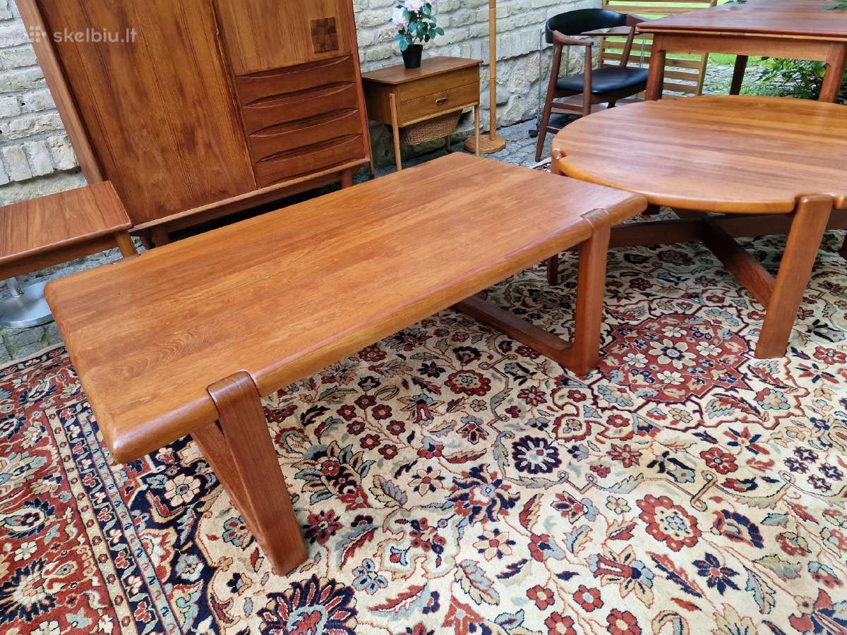 Vintažinis mid century autorinis tiko kavos stalas - nuotraukos Nr. 27