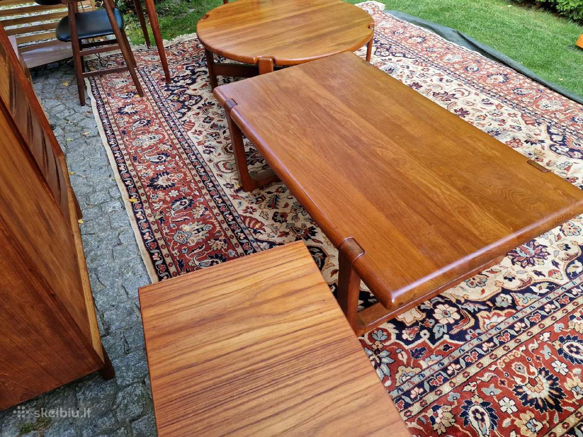 Vintažinis mid century autorinis tiko kavos stalas - nuotraukos Nr. 31