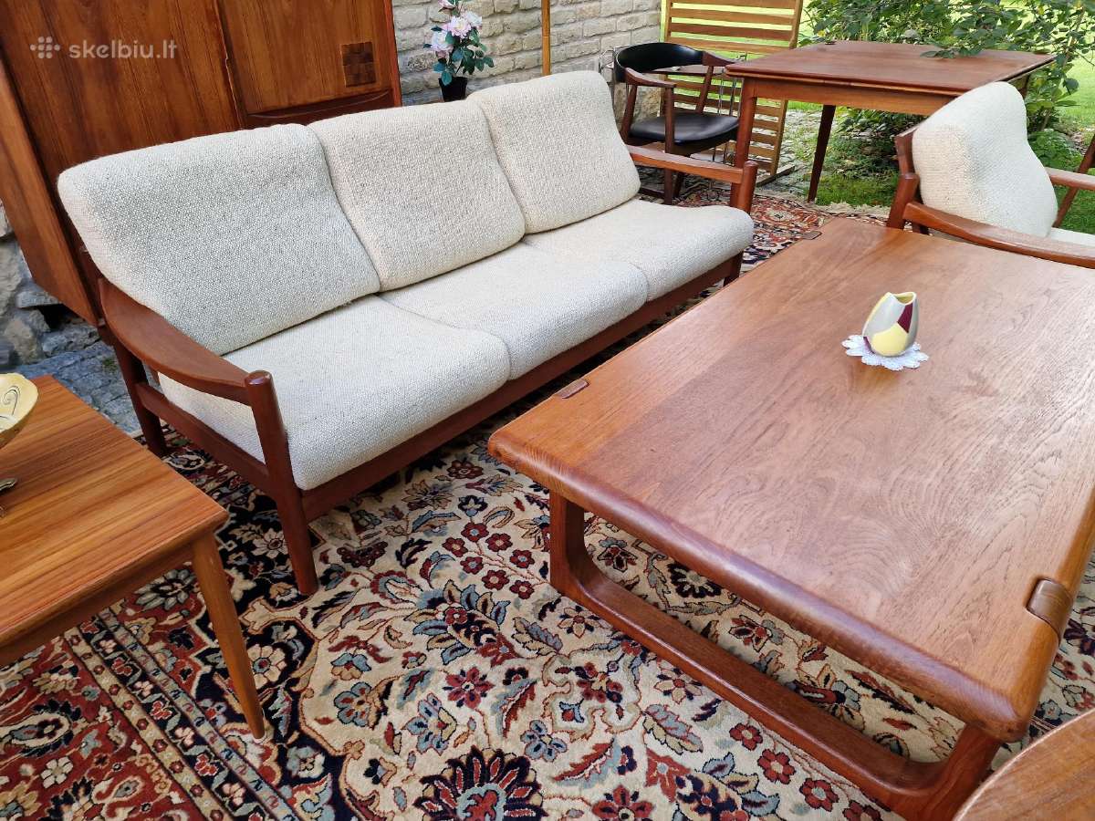 Vintažinis mid century autorinis tiko kavos stalas - nuotraukos Nr. 38