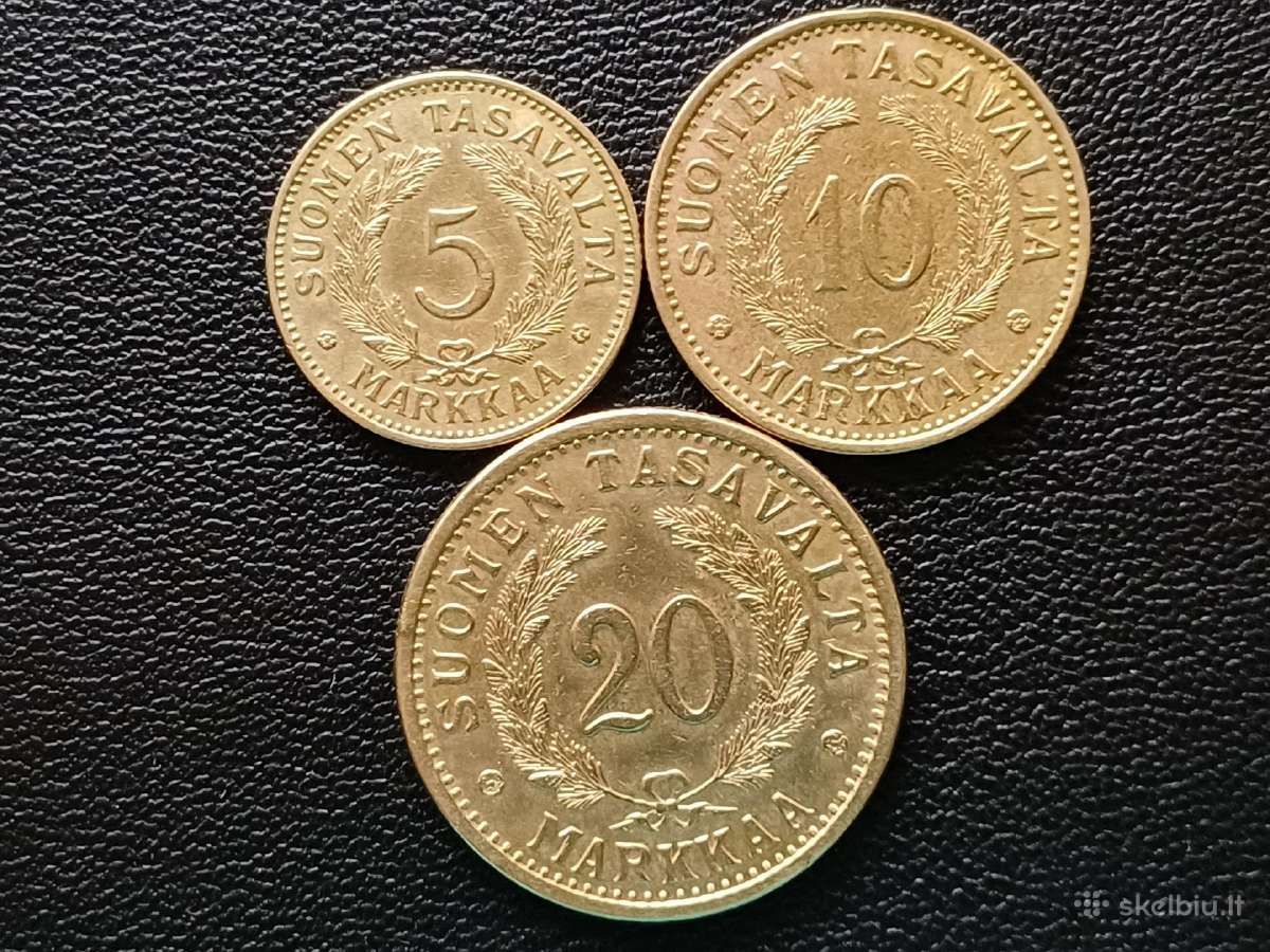 (258) 5,10,20 markių 1937m. Suomija