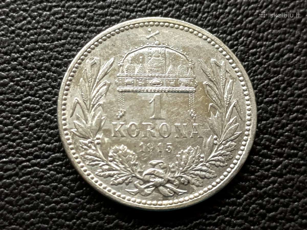 (264) 1 krona 1915m. Austrija-vengrija sidabras