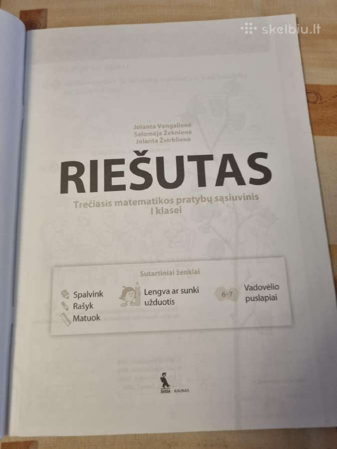 Riešutas matematikos pratybų sąsiuvinis 1 kl - nuotraukos Nr. 2