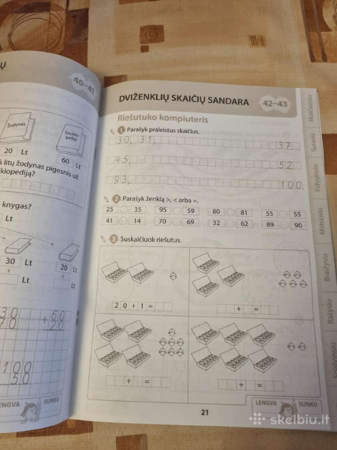 Riešutas matematikos pratybų sąsiuvinis 1 kl - nuotraukos Nr. 4