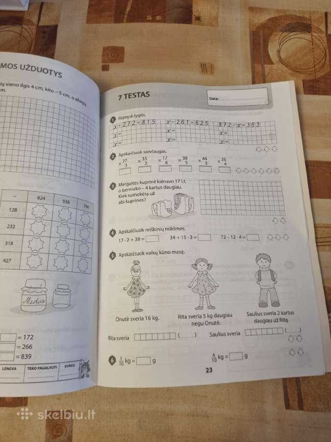 Riešutas matematikos testai 3 kl - nuotraukos Nr. 4