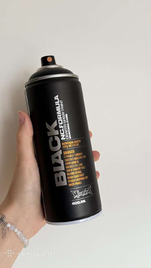 Aerozoliniai matiniai dažai Montana Black 400ml