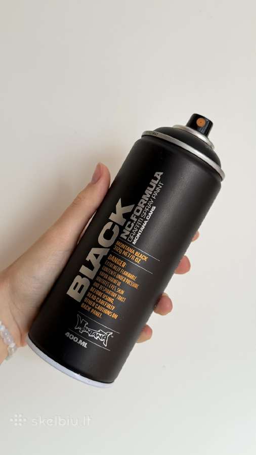 Aerozoliniai matiniai dažai Montana Black 400ml - nuotraukos Nr. 2