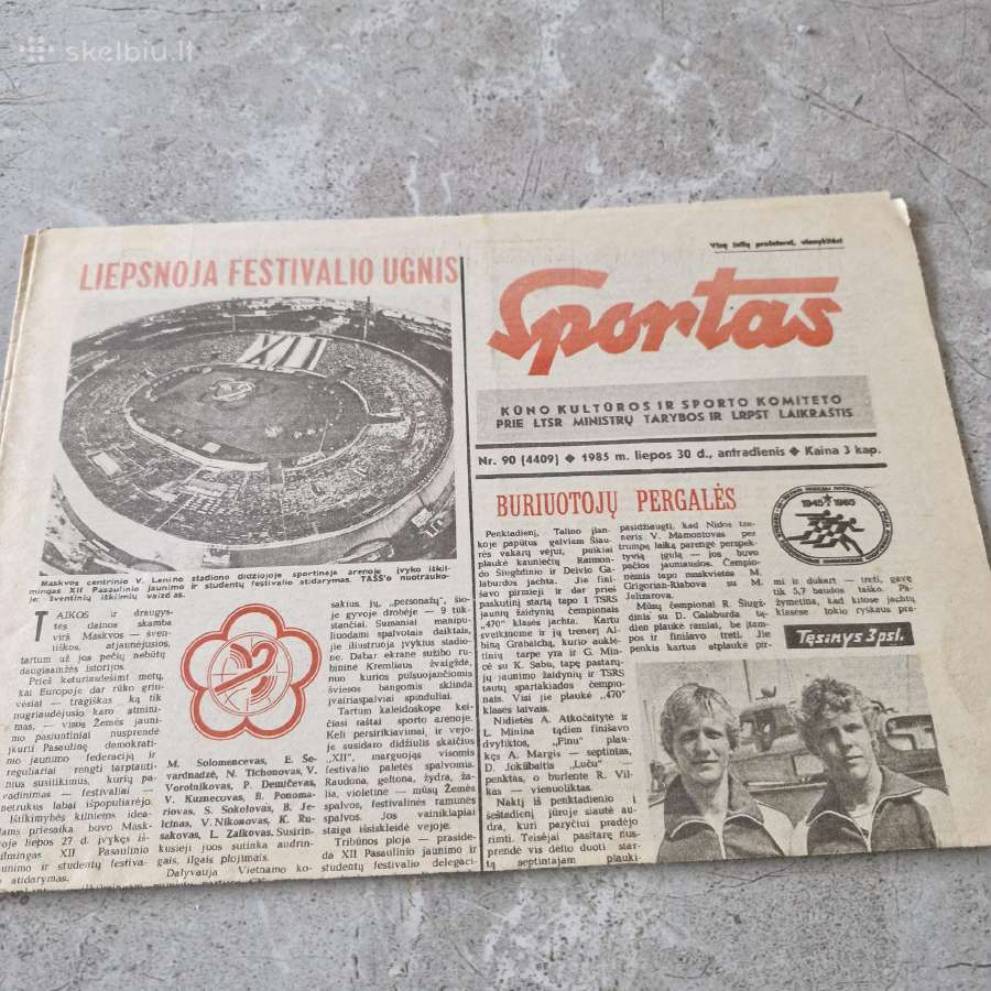 Sportas 1985m. liepos 30d.