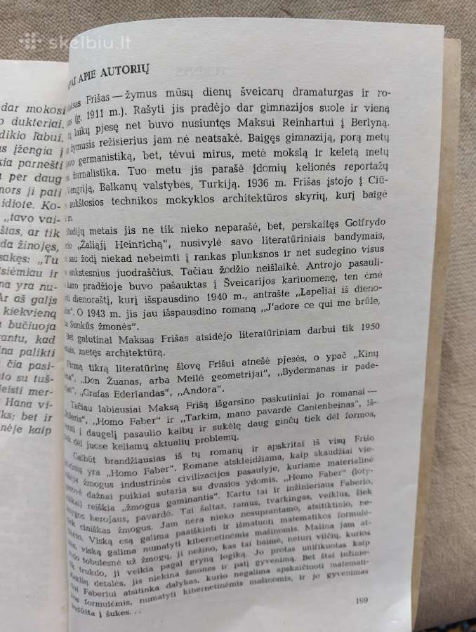 Max Frisch-homo Faber-1993m. - nuotraukos Nr. 3