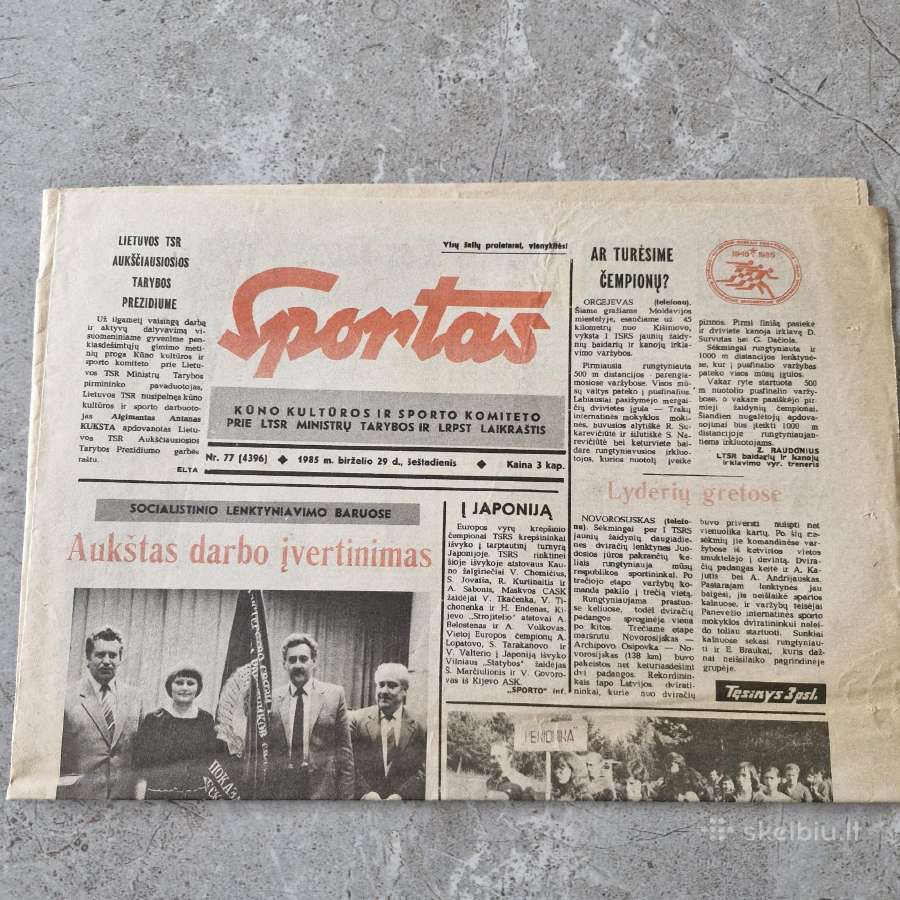 Sportas 1985m. birželio 29d.