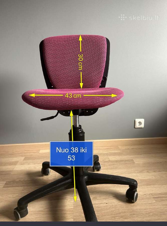 Vaikiška rašomojo stalo kėdė