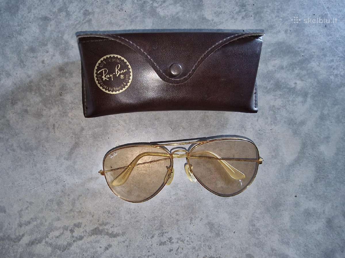 Vintage Ray-ban Aviator B&l 62mm su dėklu