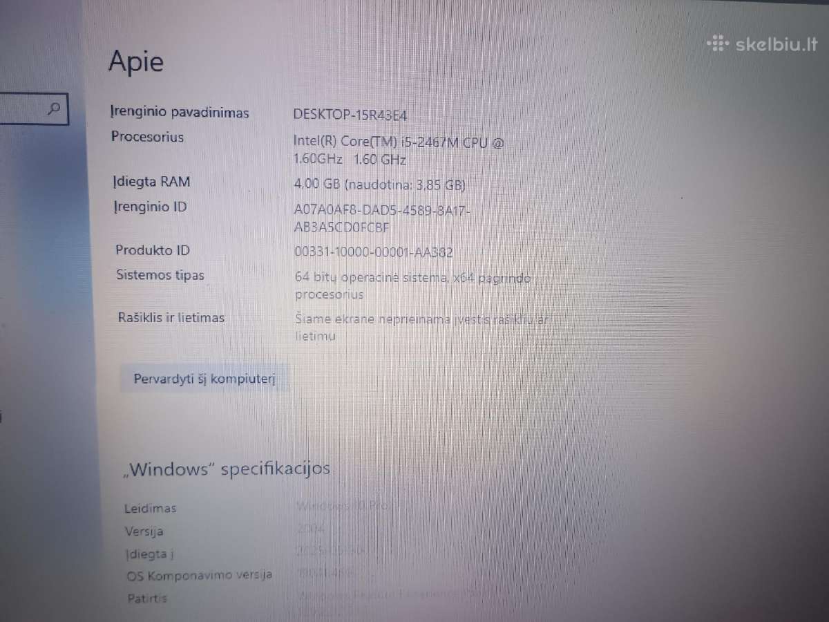 Acer aspire s3 Intel core i5+ taše+ Usb lempute - nuotraukos Nr. 4