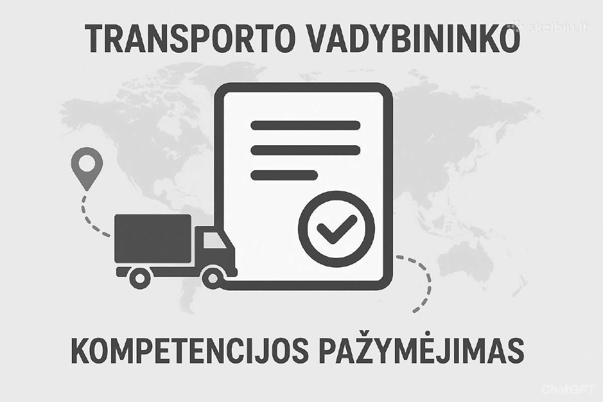 Transporto vadybininko kompetencijos pažymėjimas