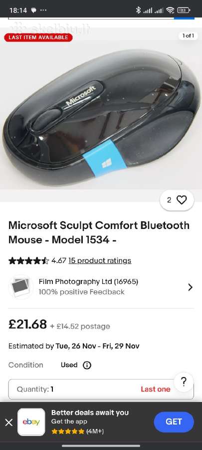 Microsoft sculpt comfort mouse - nuotraukos Nr. 4