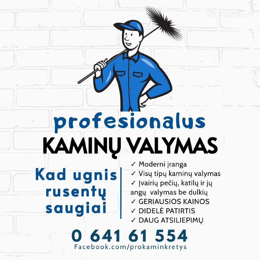 Kaminų valymas Anykščiai Ukmergė Utena Molėtai