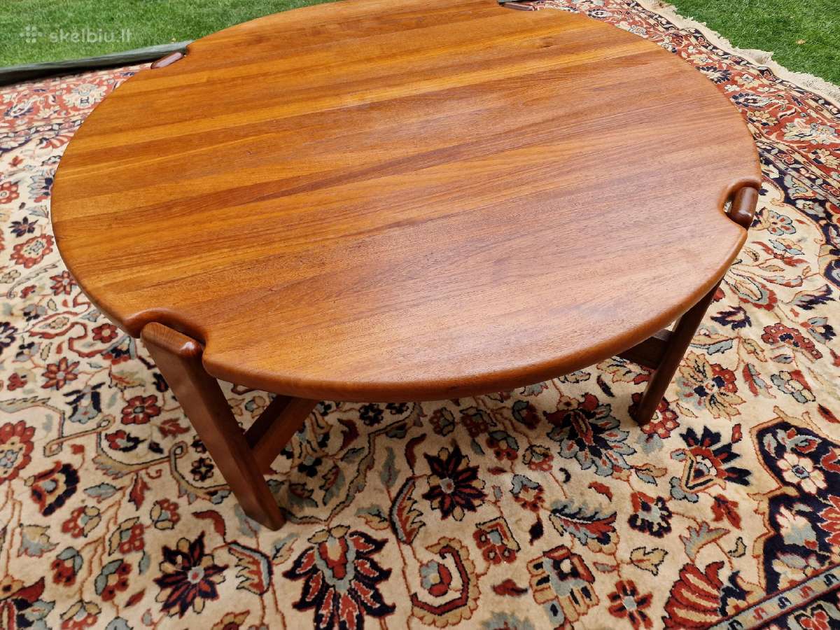 Vintažinis mid century tikmedžio kavos staliukas - nuotraukos Nr. 7
