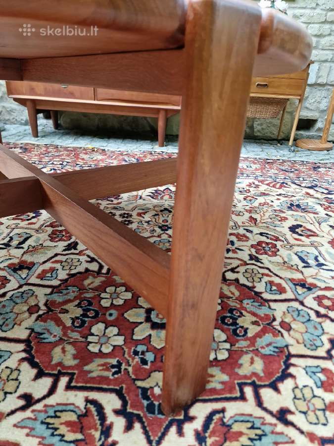 Vintažinis mid century tikmedžio kavos staliukas - nuotraukos Nr. 8