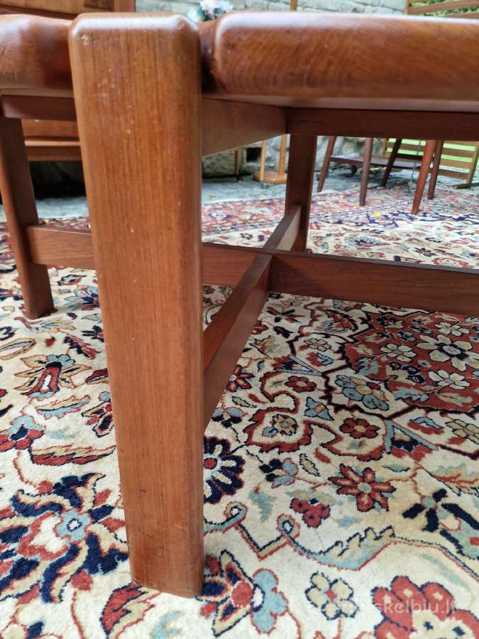 Vintažinis mid century tikmedžio kavos staliukas - nuotraukos Nr. 14