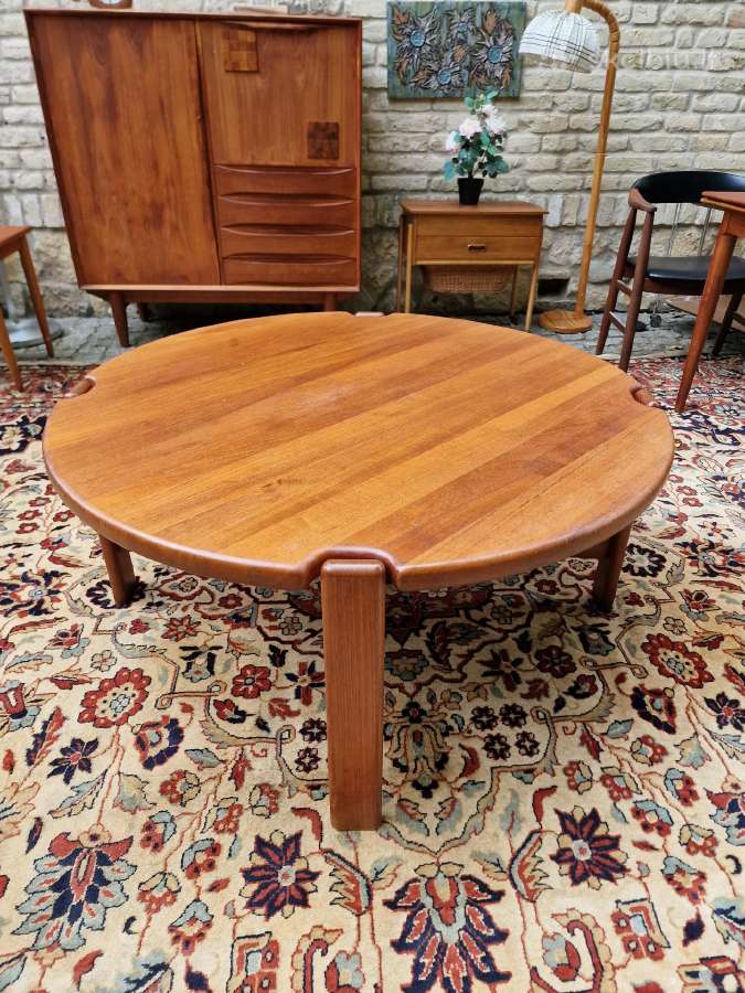 Vintažinis mid century tikmedžio kavos staliukas - nuotraukos Nr. 19