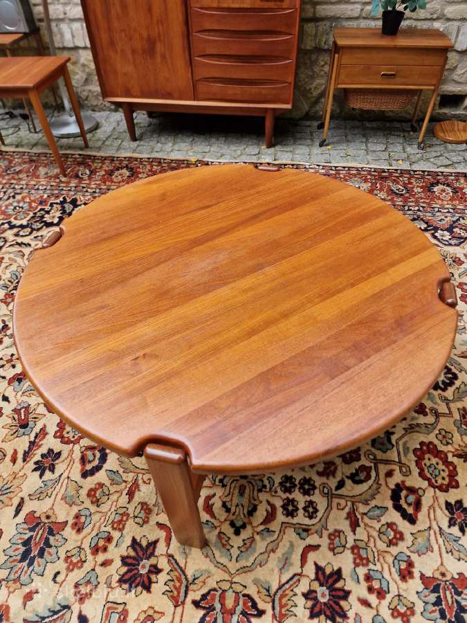 Vintažinis mid century tikmedžio kavos staliukas - nuotraukos Nr. 21