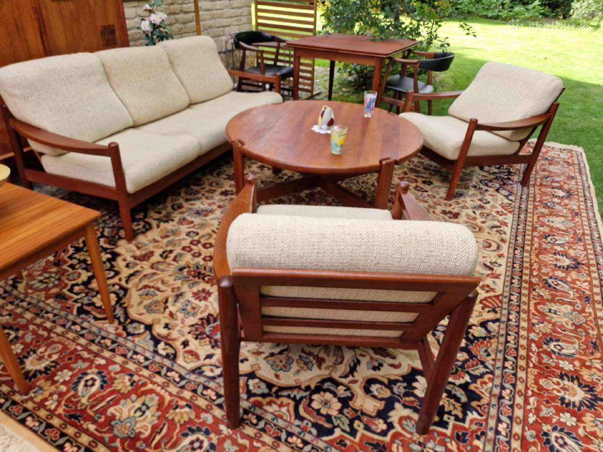 Vintažinis mid century tikmedžio kavos staliukas - nuotraukos Nr. 23