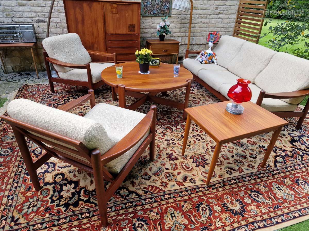 Vintažinis mid century tikmedžio kavos staliukas - nuotraukos Nr. 26