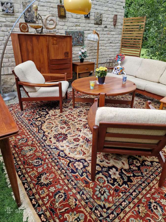 Vintažinis mid century tikmedžio kavos staliukas - nuotraukos Nr. 29