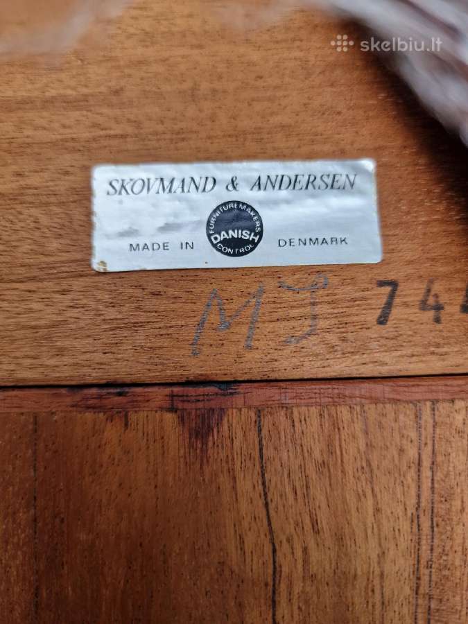 Vintažinis mid century tikmedžio valgomojo stalas - nuotraukos Nr. 36