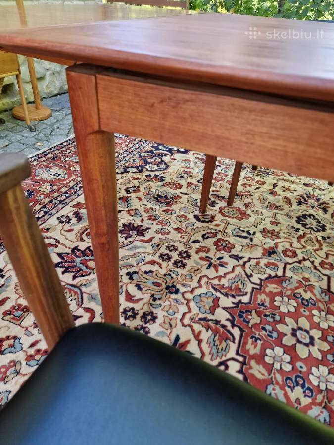 Vintažinis mid century tikmedžio valgomojo stalas - nuotraukos Nr. 38