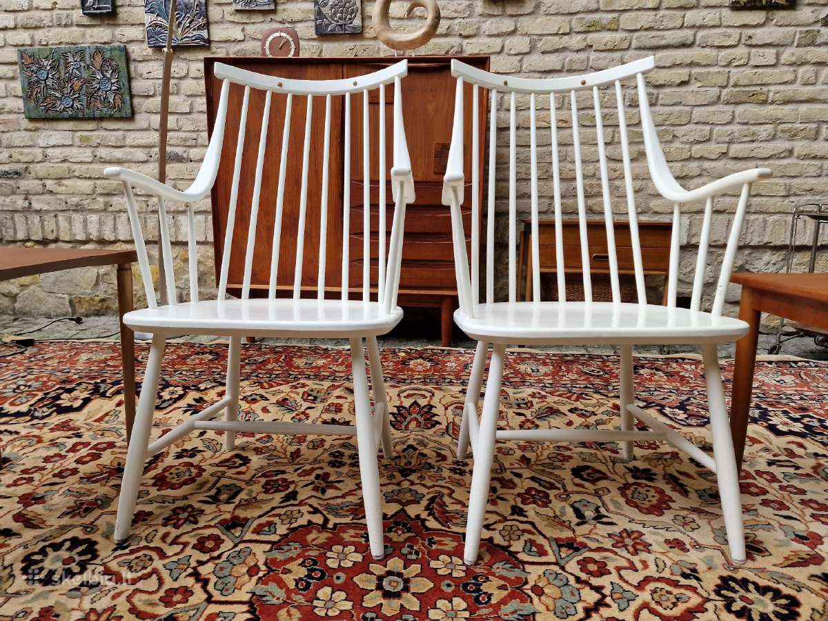 Vintažinės mid century autorinės bukmedžio kėdės - nuotraukos Nr. 3