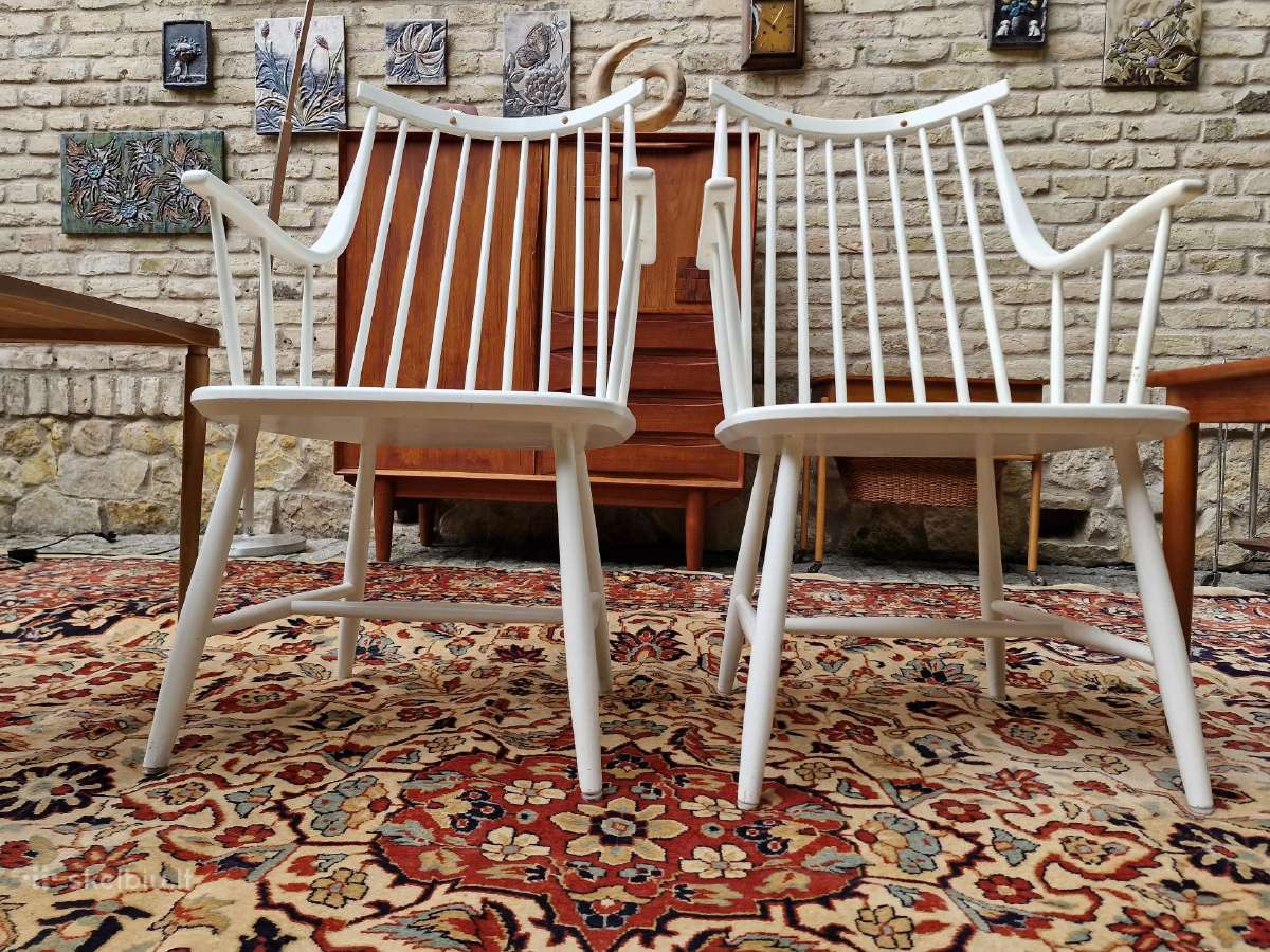 Vintažinės mid century autorinės bukmedžio kėdės - nuotraukos Nr. 5