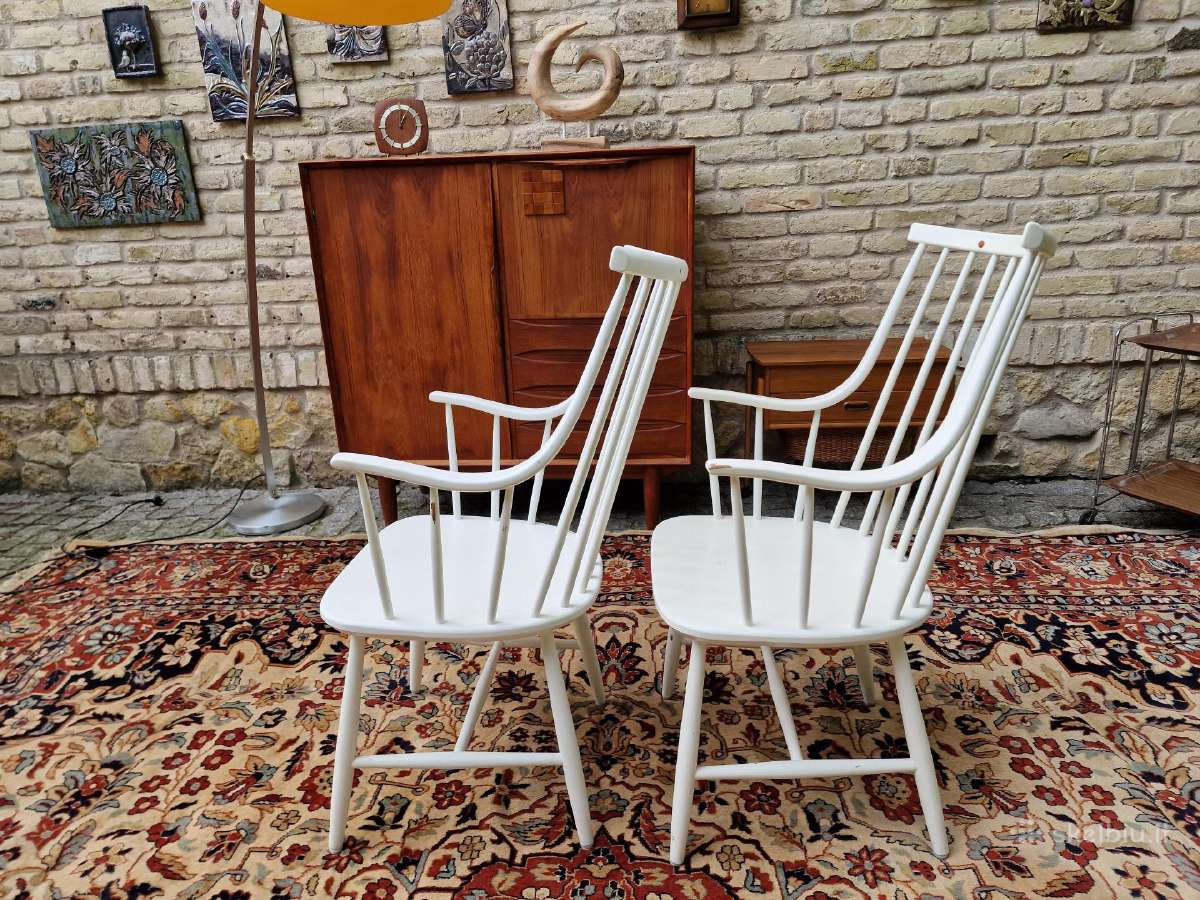 Vintažinės mid century autorinės bukmedžio kėdės - nuotraukos Nr. 9
