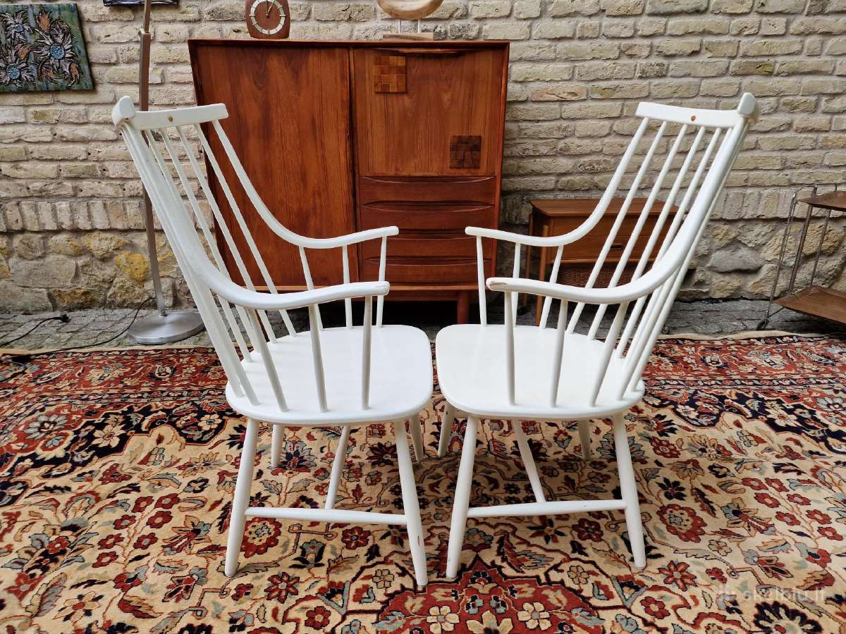 Vintažinės mid century autorinės bukmedžio kėdės - nuotraukos Nr. 11