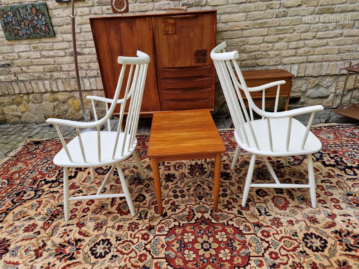 Vintažinės mid century autorinės bukmedžio kėdės - nuotraukos Nr. 17