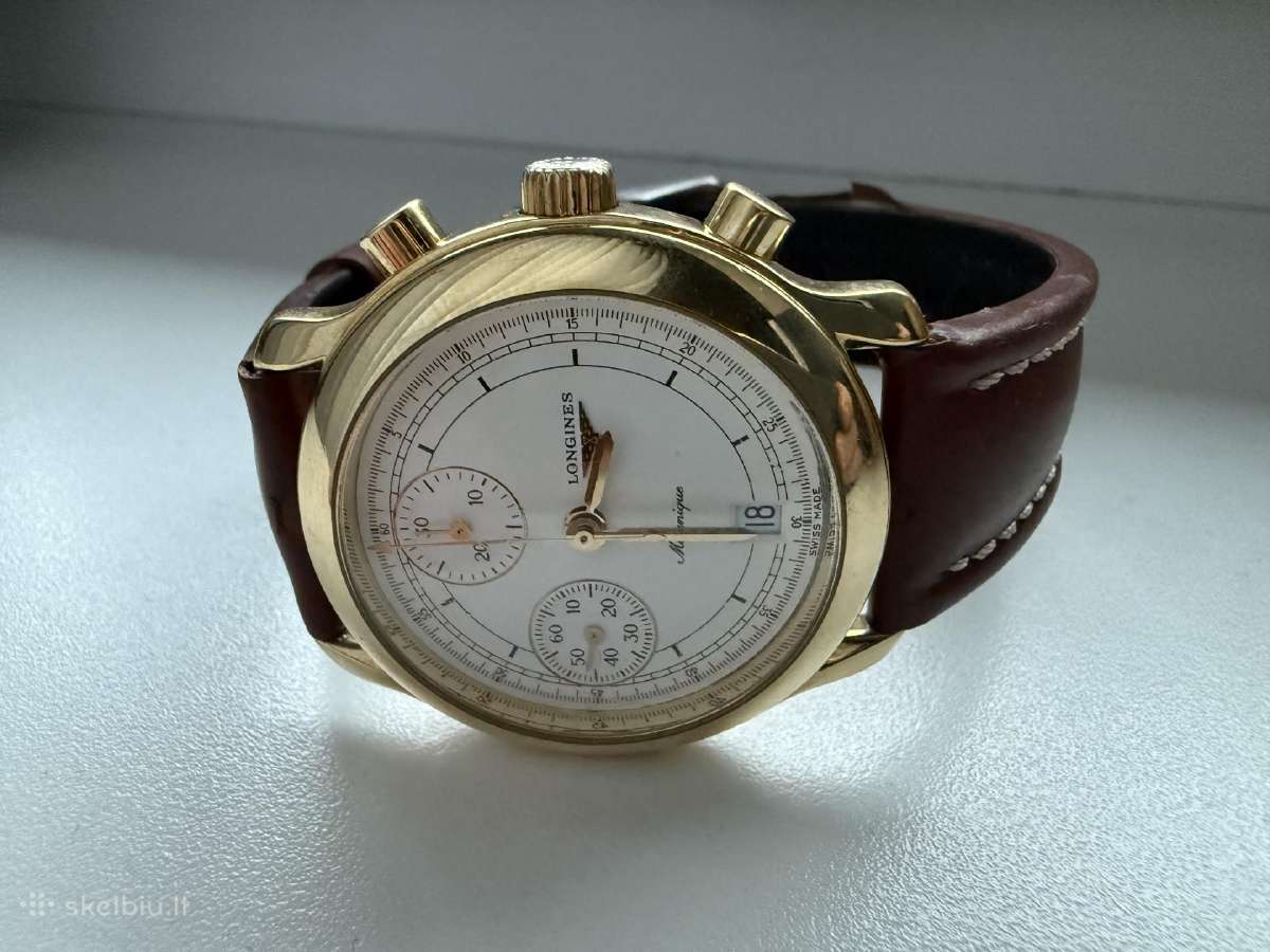 Auksinis laikrodis Longines - nuotraukos Nr. 2
