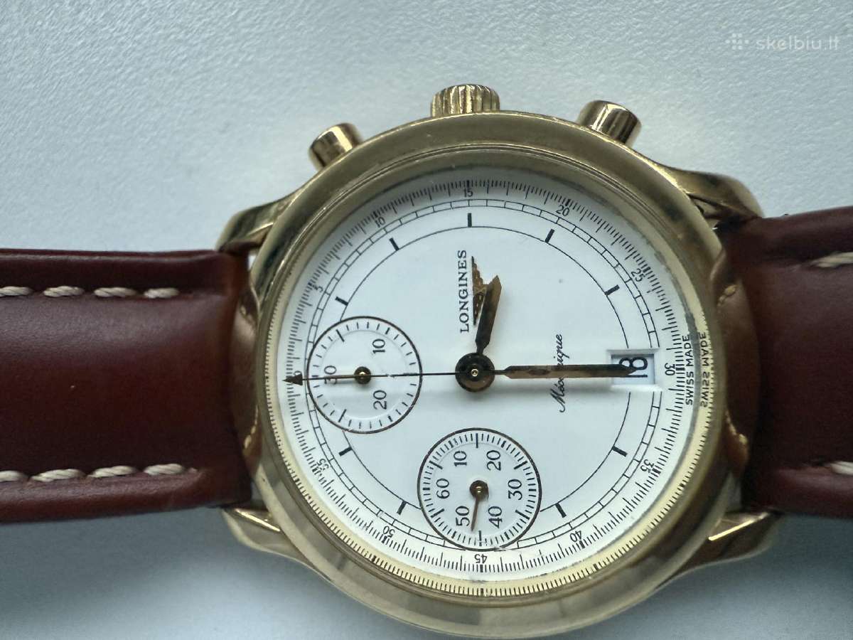 Auksinis laikrodis Longines - nuotraukos Nr. 3