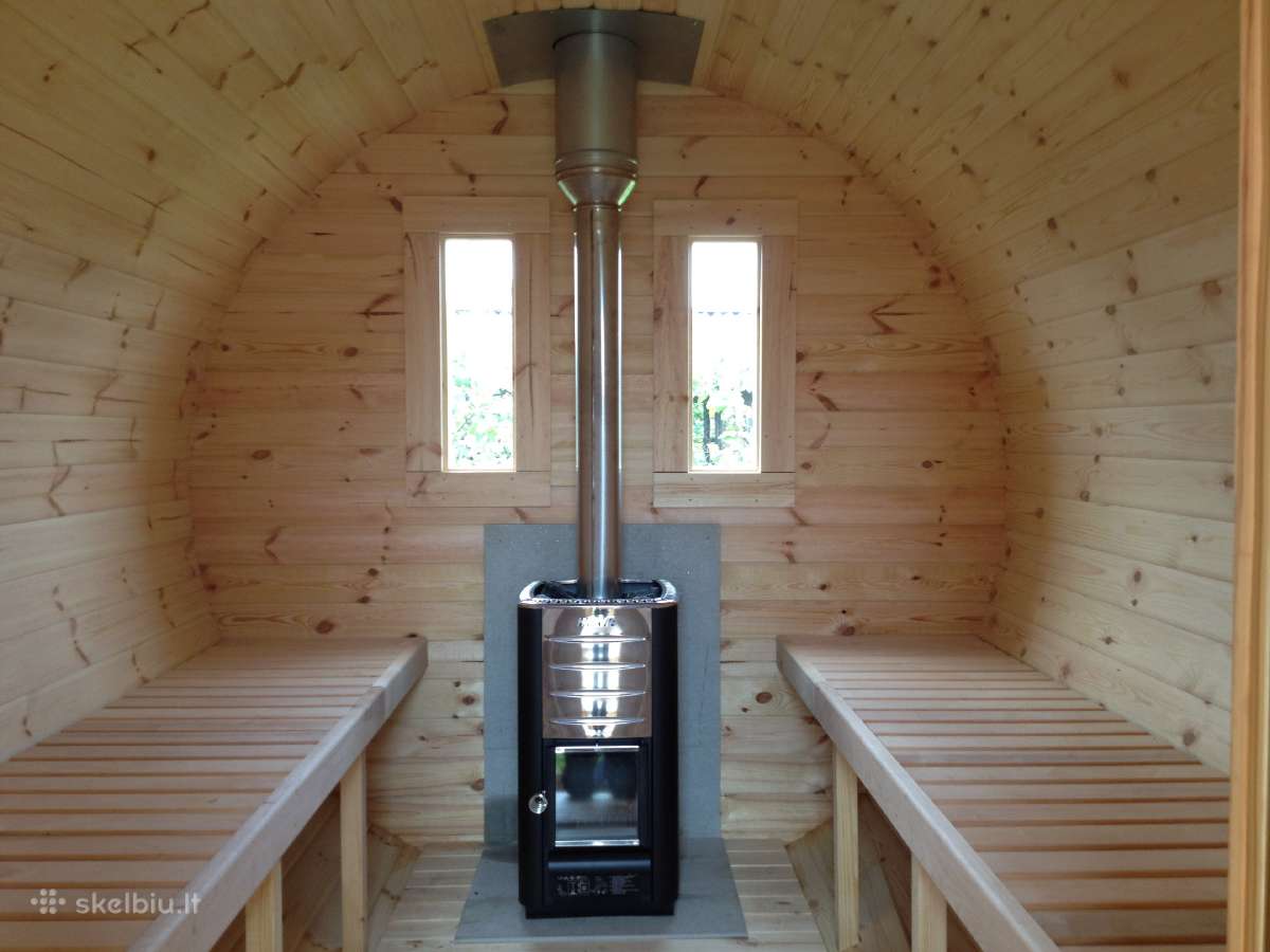 Apvali Lauko pirtis kubilas sauna bačka 3m ilgio - nuotraukos Nr. 3