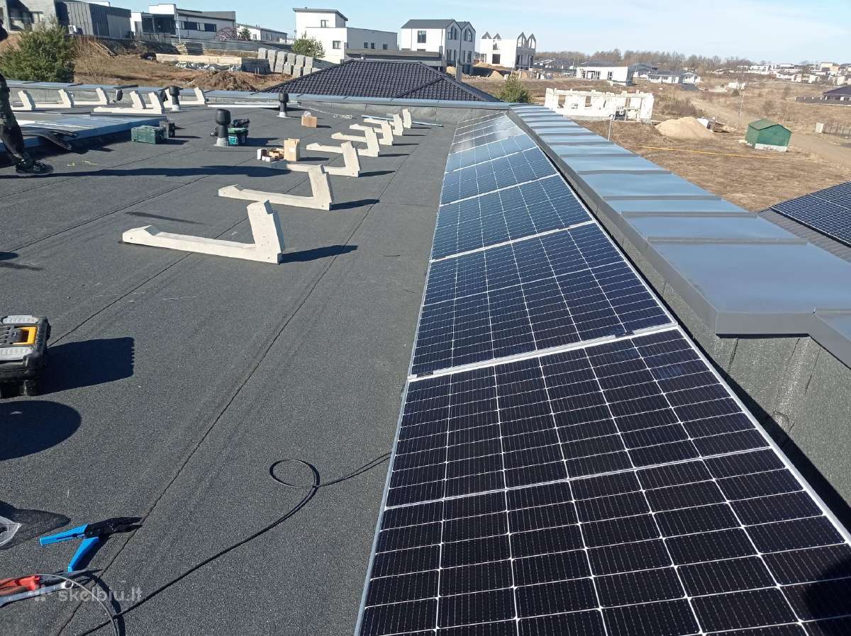 Saulės elektrinės montavimo sistema plokščiam stog - nuotraukos Nr. 9