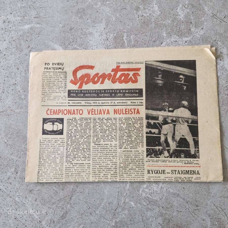 Sportas 1973m. lapkričio 27d.,