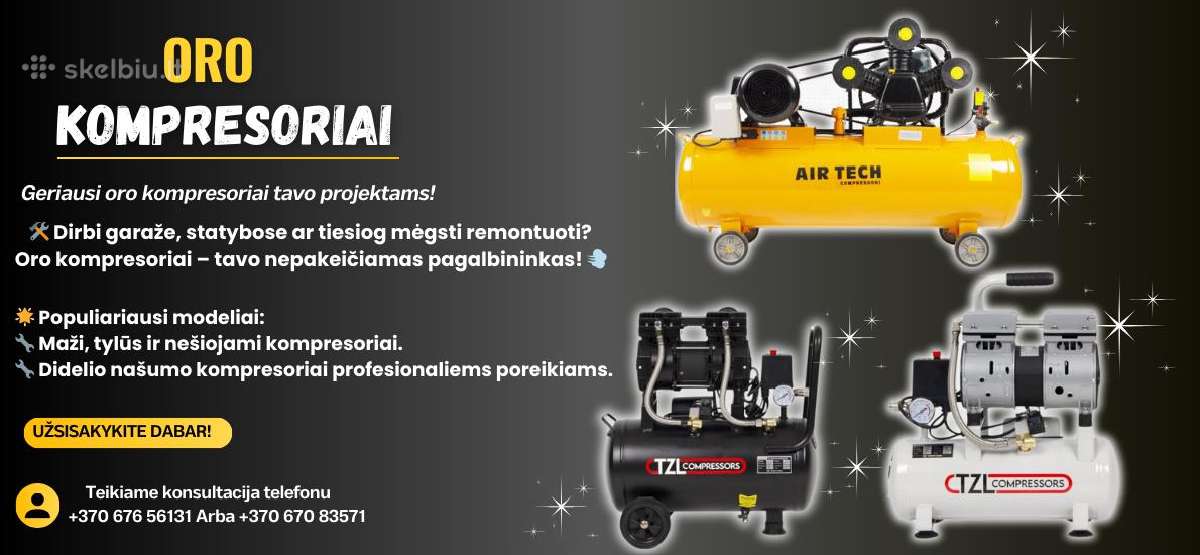 Oro kompresoriai Kaune, Pigiausiai