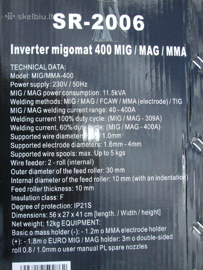 Akcija! Suvirinimo aparat Boxer Mig/ Mma/ Tig 400 - nuotraukos Nr. 2