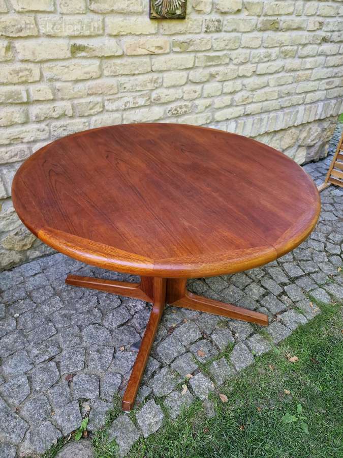 Vintažinis mid century tikmedžio valgomojo stalas - nuotraukos Nr. 5
