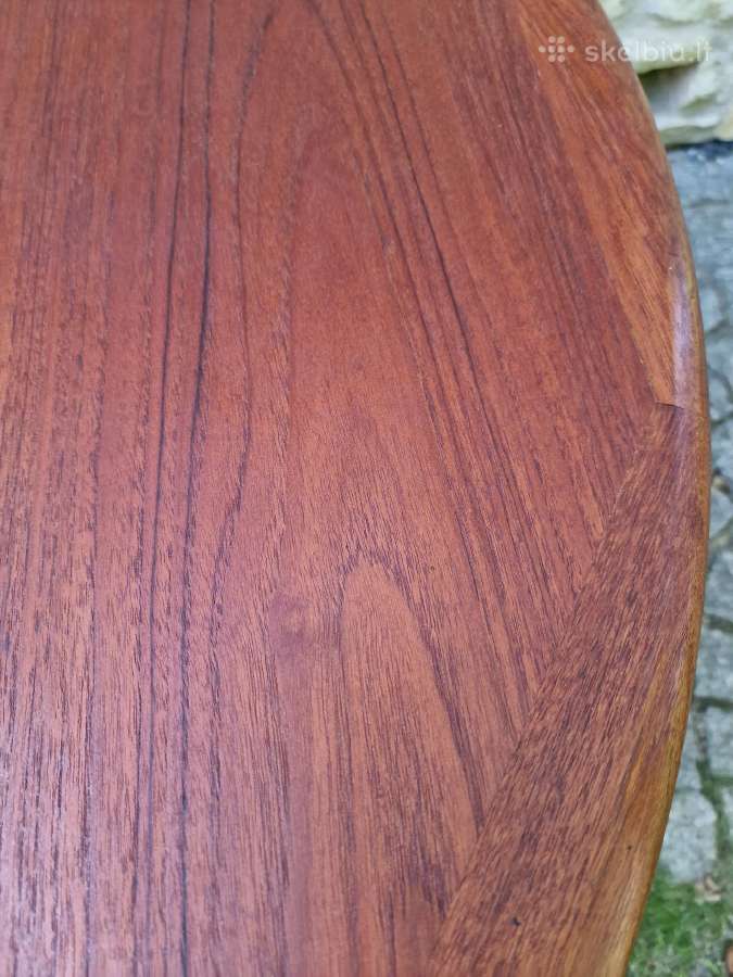 Vintažinis mid century tikmedžio valgomojo stalas - nuotraukos Nr. 8